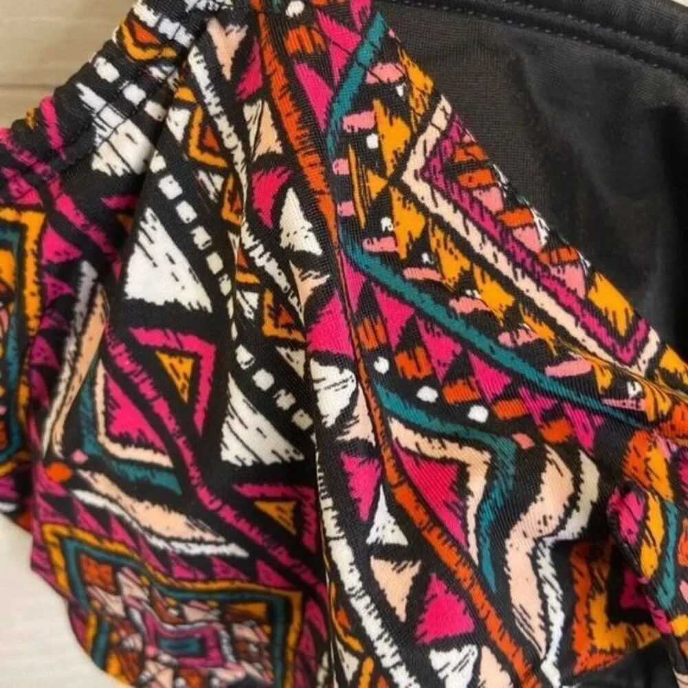 Beach Betty Bandeau Geometric Knotted Front‎ Bikini Top NWT Swimwear